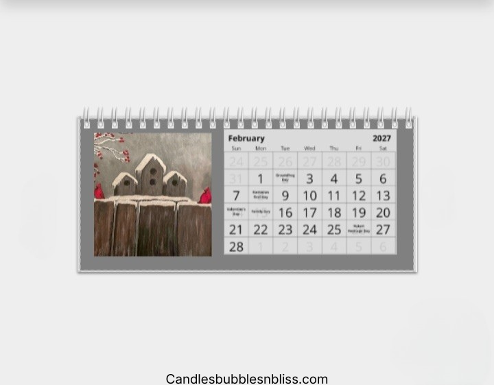 Art Print Calendar 2027
