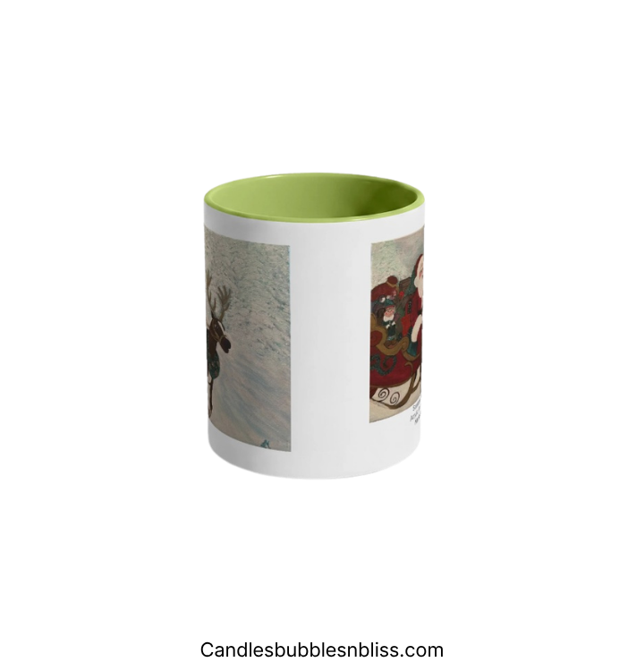 Santa's Sleigh Art Print on Mug