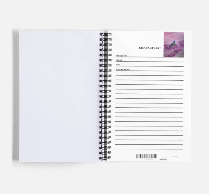 Bird in Tree Art Print Notebook