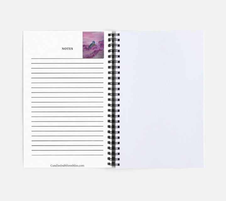 Bird in Tree Art Print Notebook