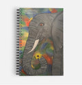Art Print Elephant with Flower Notebook