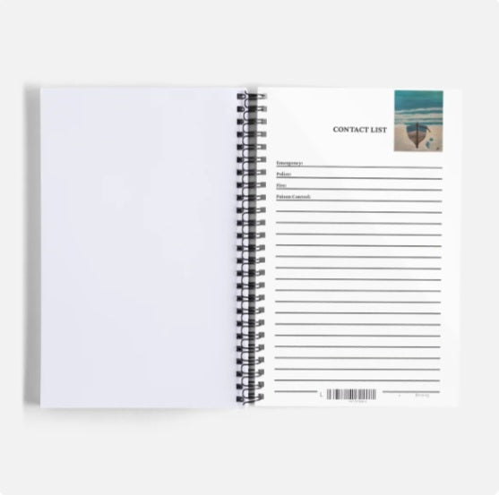Art Print Boat Notebook