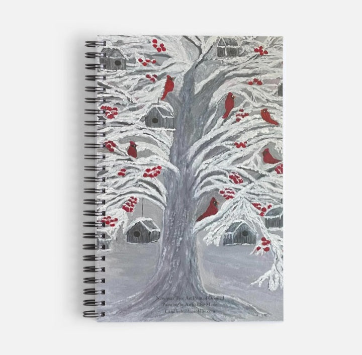 Art Print New Years Tree Notebook