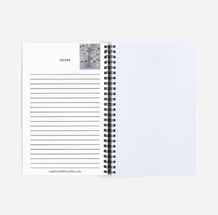 Art Print New Years Tree Notebook