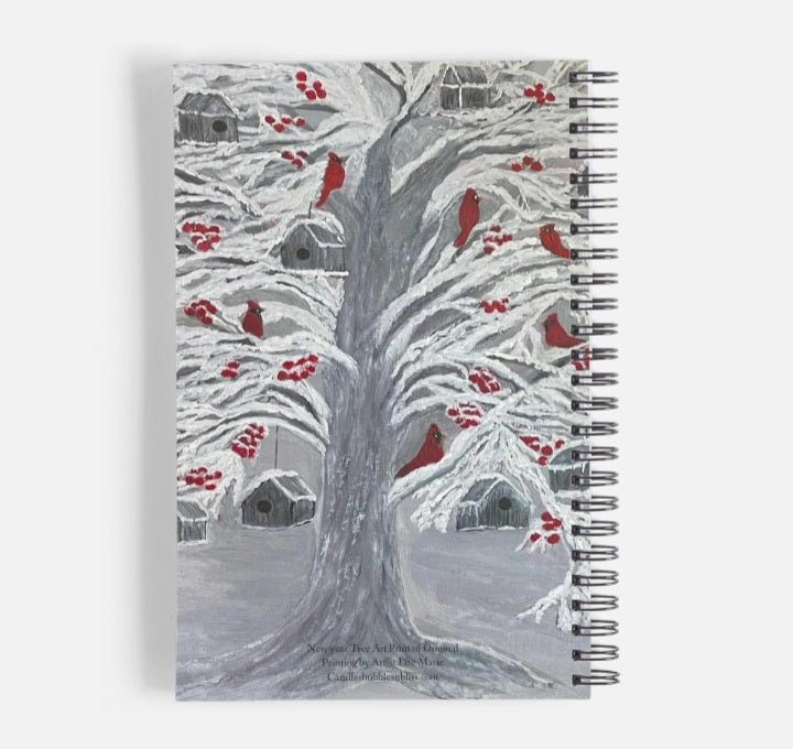 Art Print New Years Tree Notebook