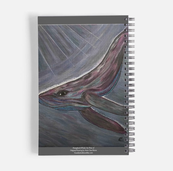 Humpback Whale Art Print Notebook