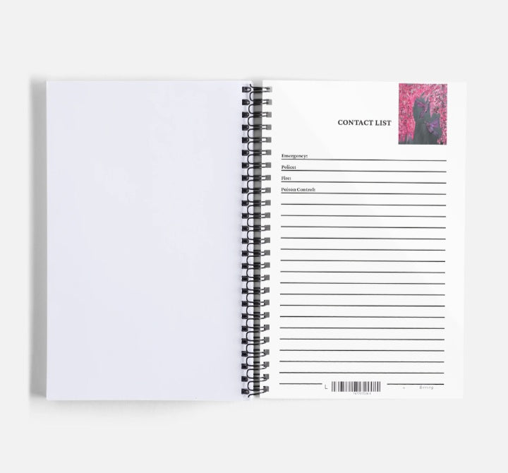 Humminbirds and Flowers Art Print Notebook
