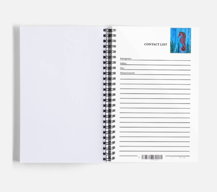 Seahorse Art Print Notebook