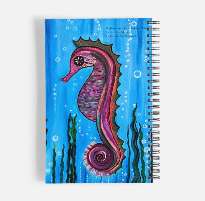 Seahorse Art Print Notebook