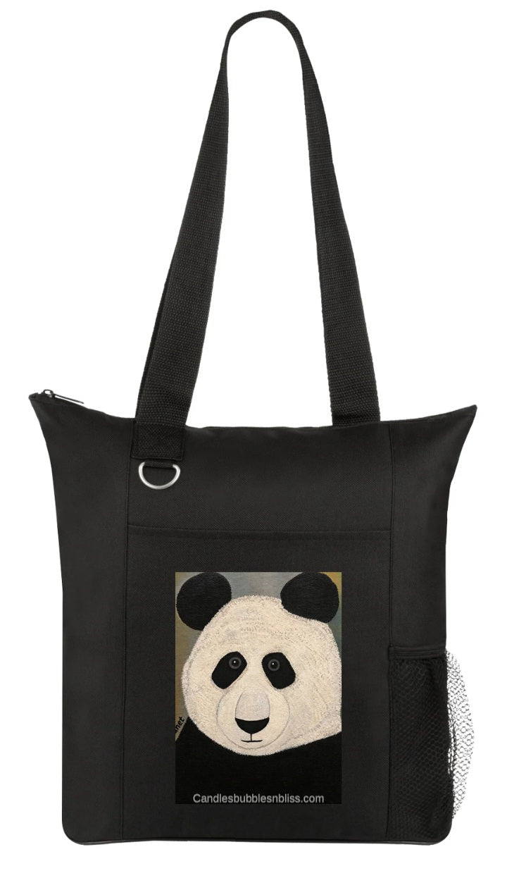 Panda Art Print Tote Bag
