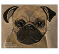 Pug Art Print Fridge Magnet