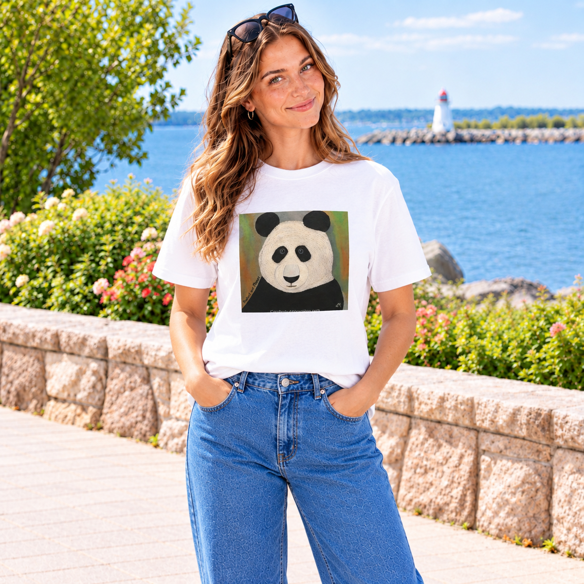 Panda Art Print Unisex Tshirt