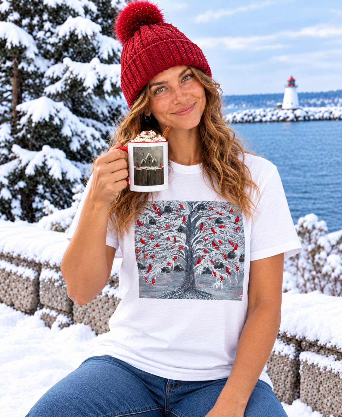 New Years Tree Art Print Tshirt