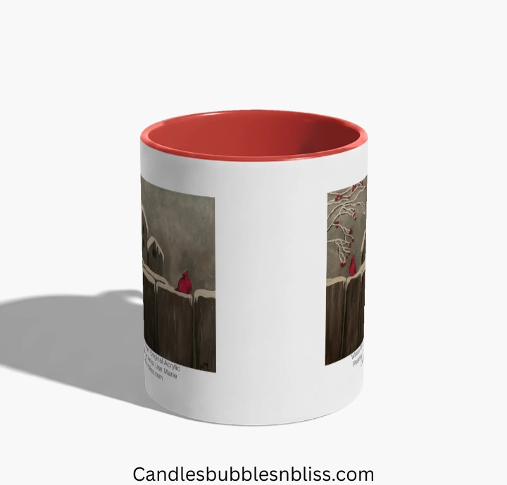 Winter Birds Art Print Mug 11oz