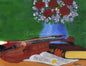 My old violin Acrylic Painting Art Print