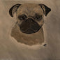 Pug Acrylic Painting Art Print