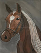 Race Horse Acrylic Painting Art Print