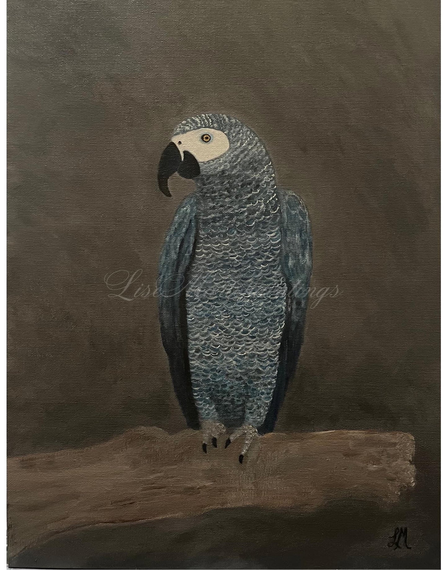 Blue Parrot Acrylic Painting Art Prints