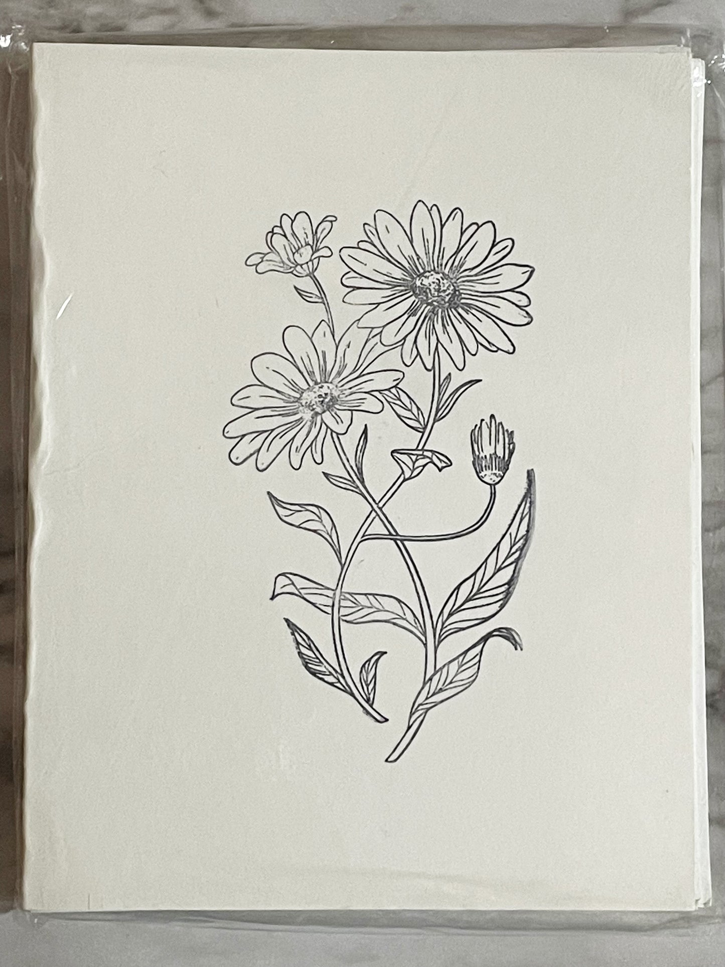 Cartes de vœux à imprimé floral