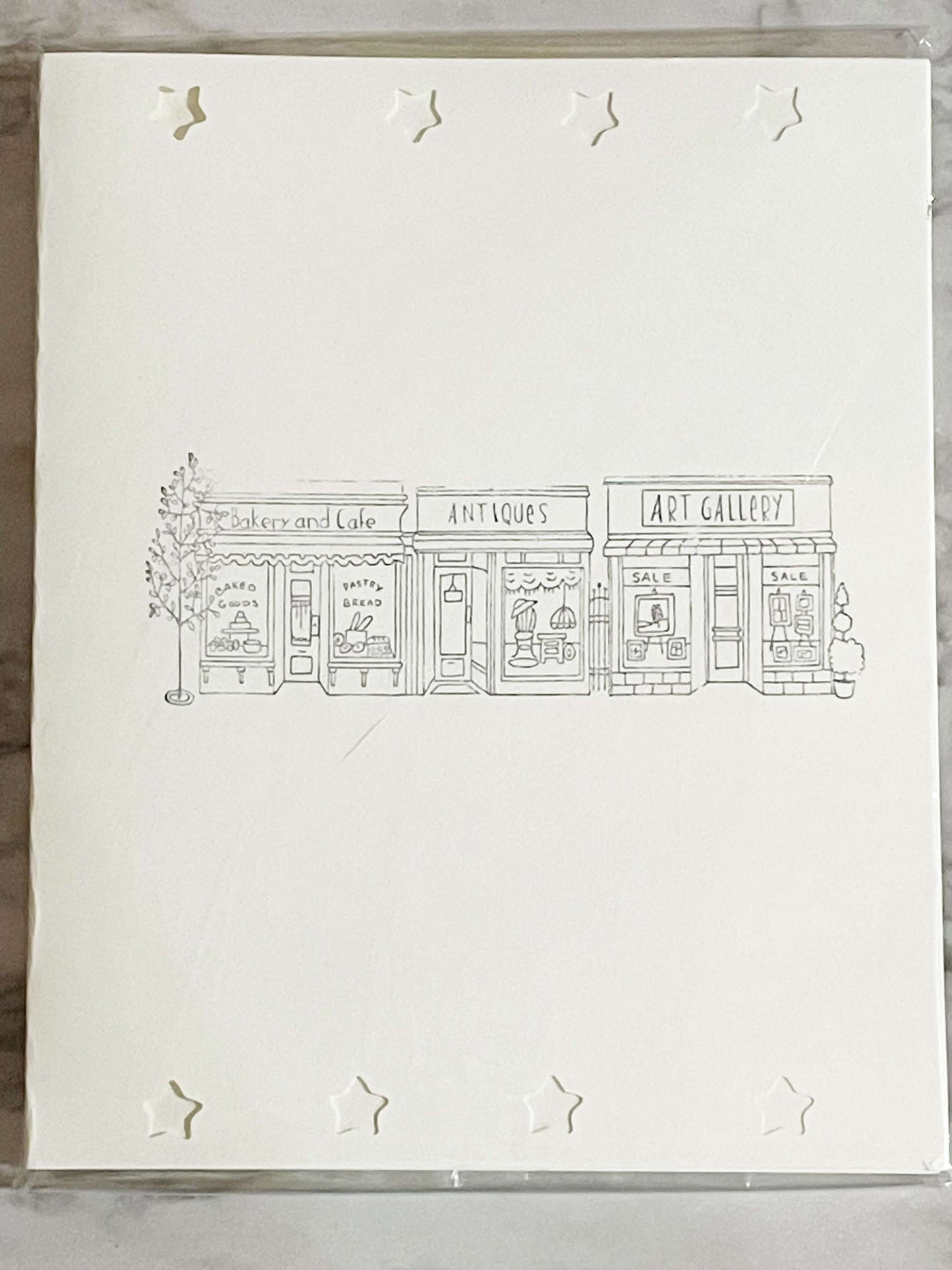 Downtown Shops Greeting Cards