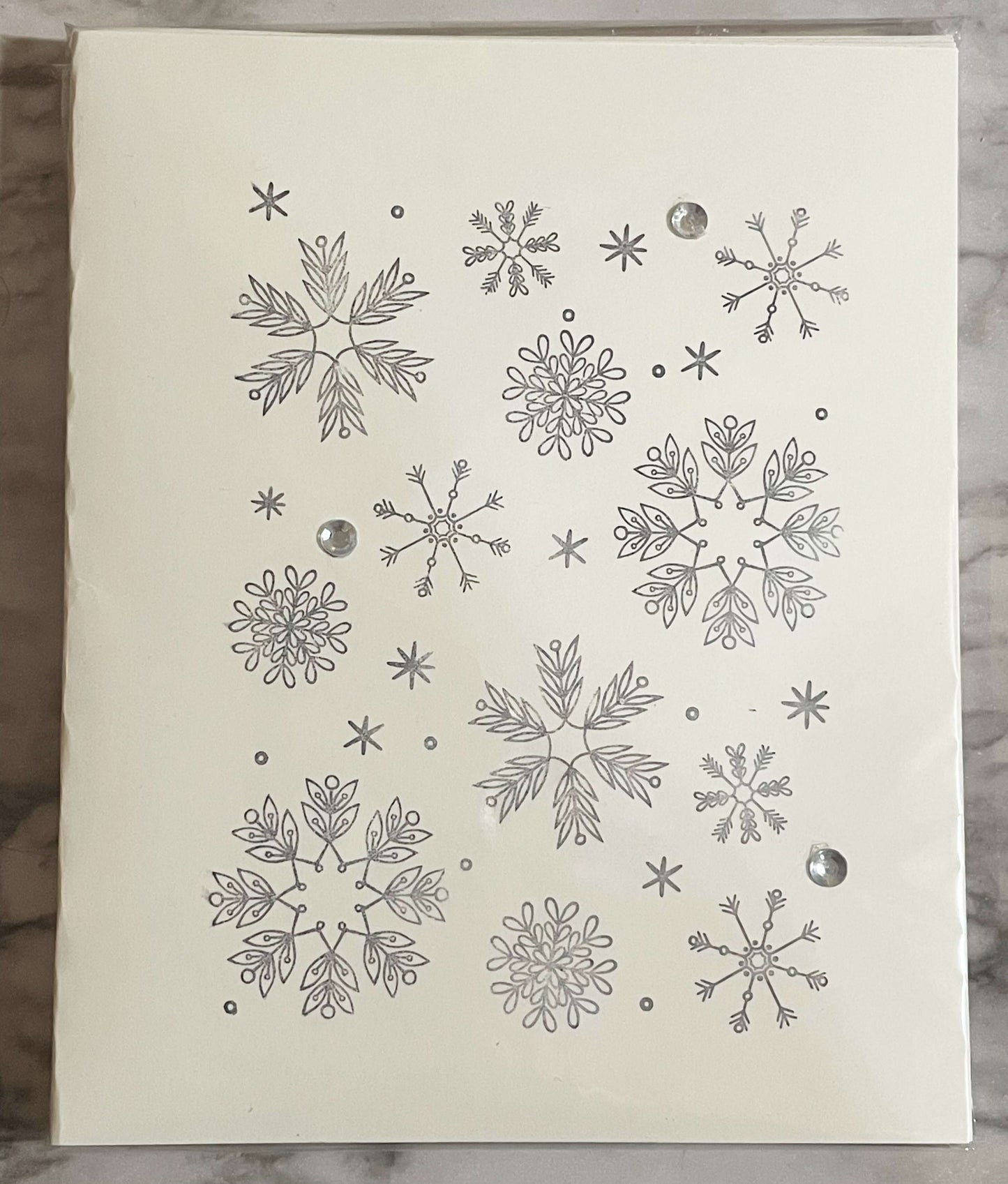 Cartes de vœux avec flocons de neige