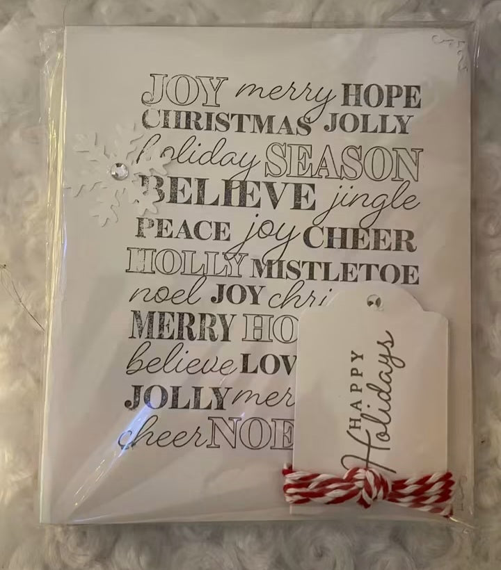 Peace Joy Cheer - Greeting Cards 5 Pack