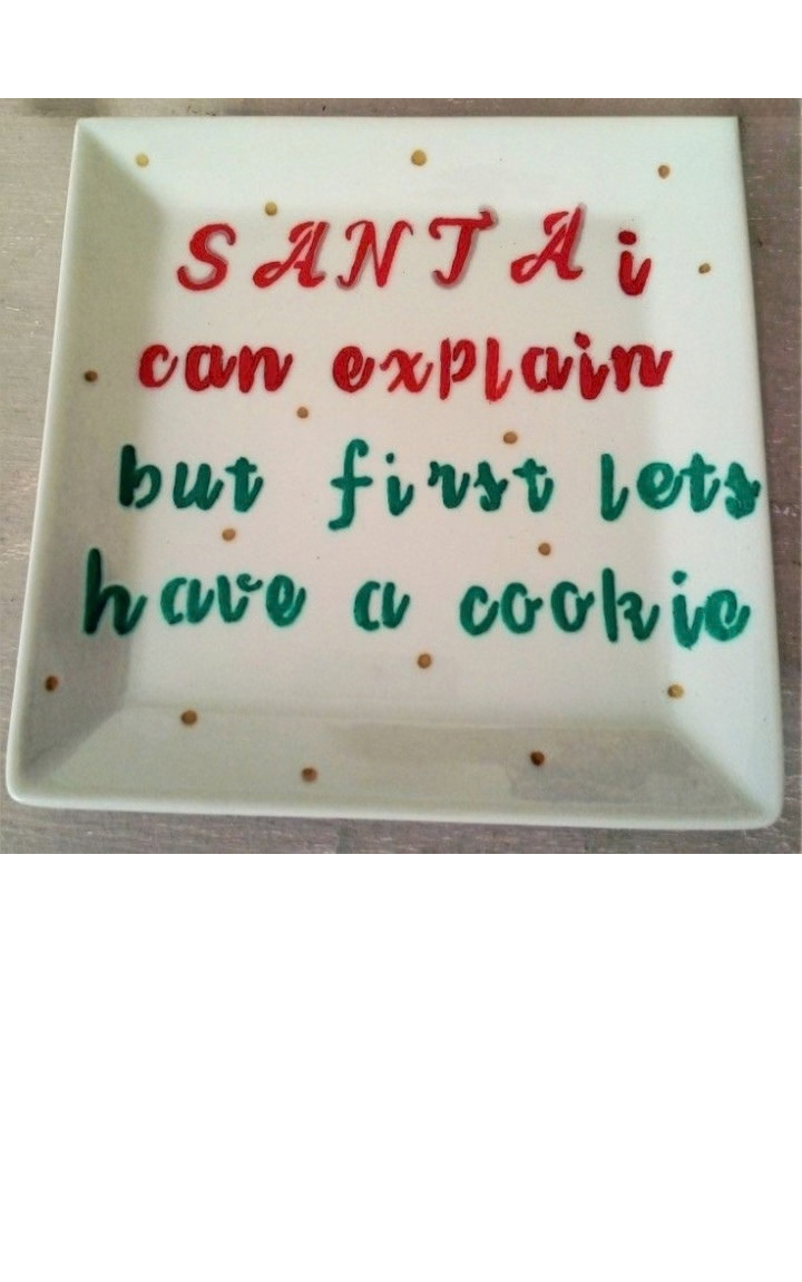 Santa i can explain Cookie Plate