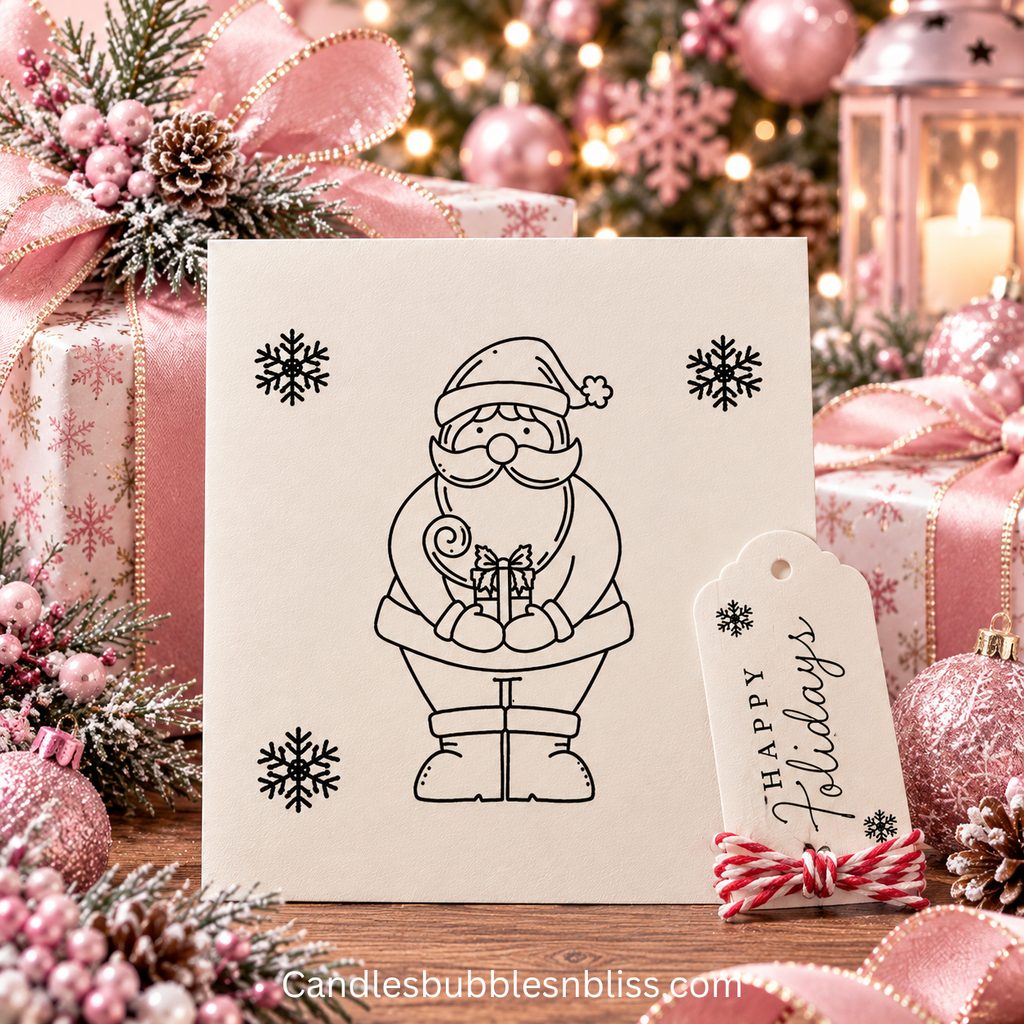 Lot de 5 cartes de vœux Père Noël