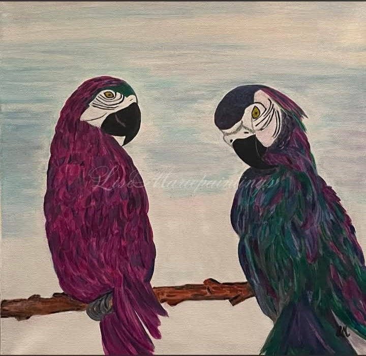 Two Parrots Art Print
