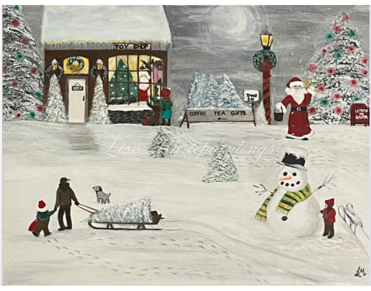 Vintage Christmas Art Print