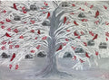 Cardinals in Tree Art Print