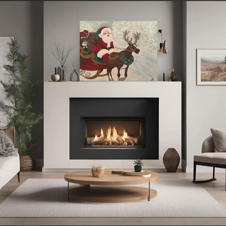 Santa's Sleigh Art Print