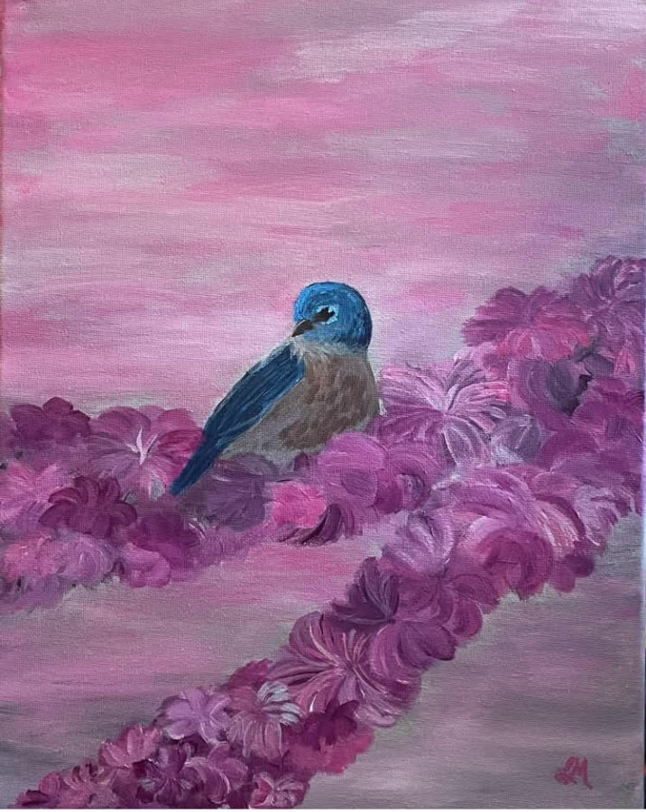 Bird and Flowers Art Print