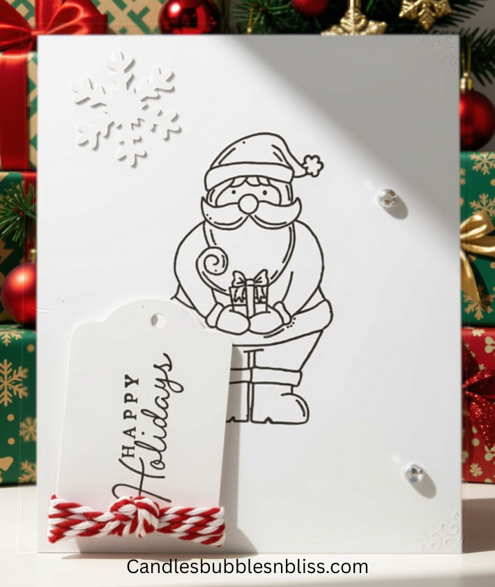 Lot de 5 cartes de vœux Père Noël